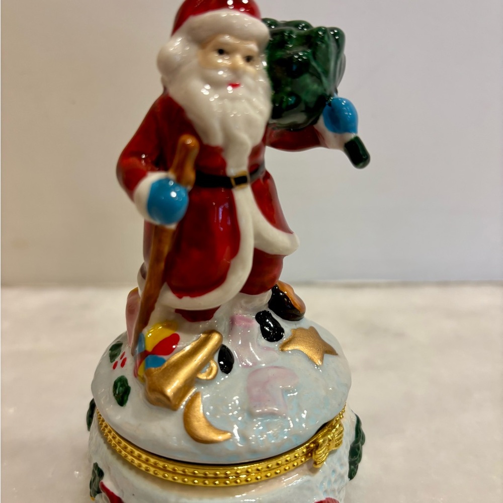 Santa Claus Holiday Trinket Box